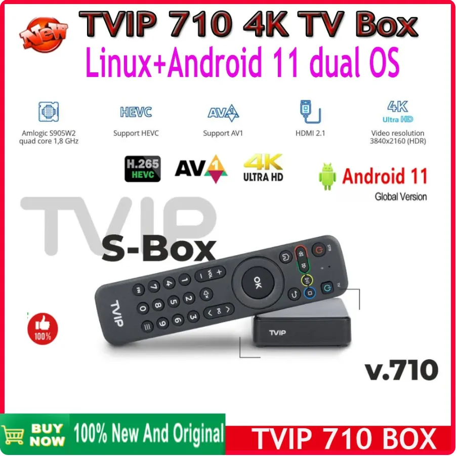 TVIP710 4K Ʈ HD Ʈ TV ڽ,  ȵ̵ 11.0,  OS, 1G, 8G, TVIP ̵ ÷̾, VS TVIP530,    ڽ, ǰ